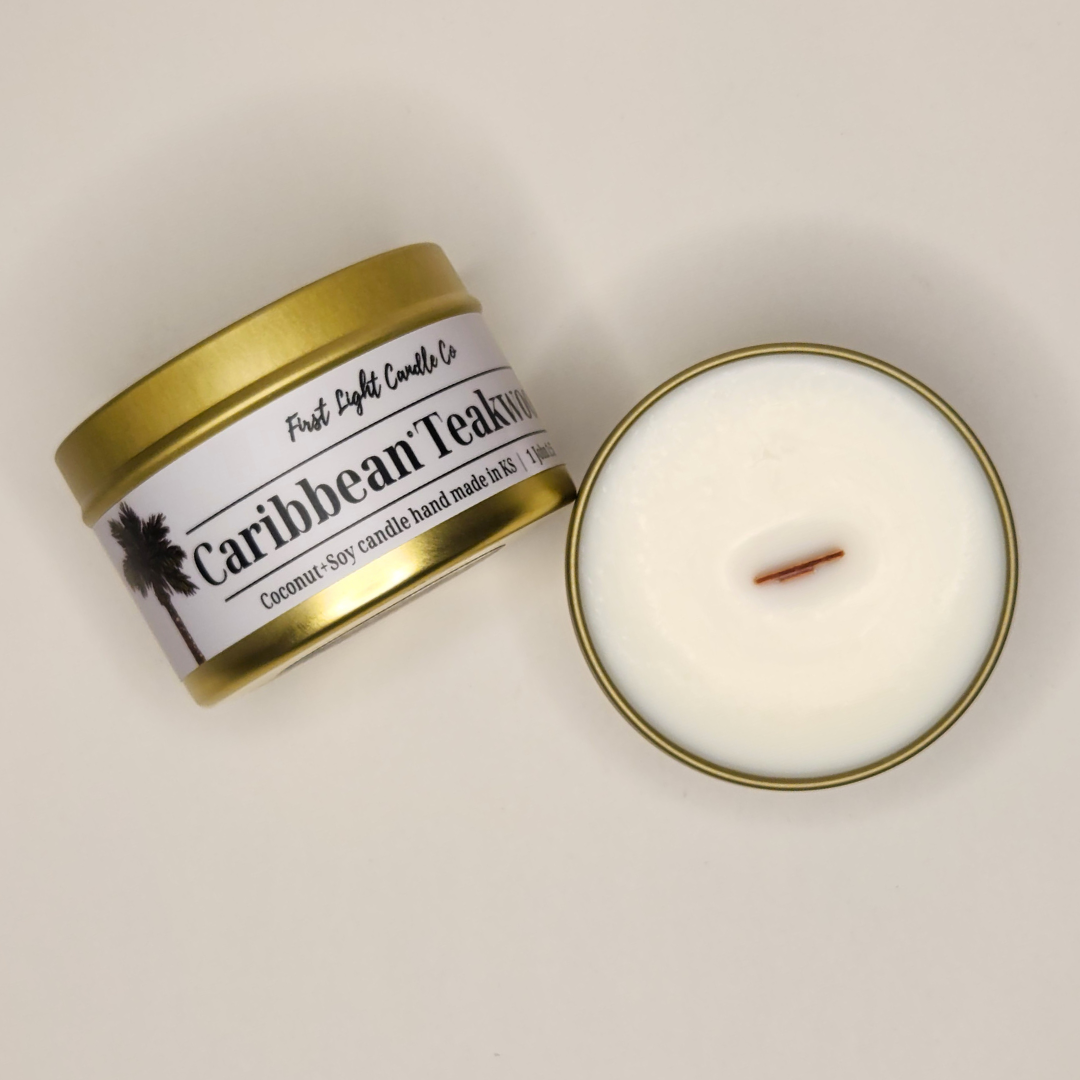 Caribbean Teakwood- 4 ounce Coconut Soy Candle