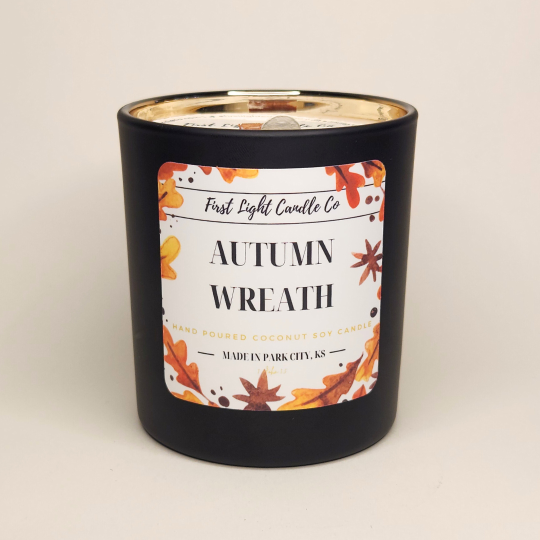 Autumn Wreath - 8 ounce Coconut Soy Candle