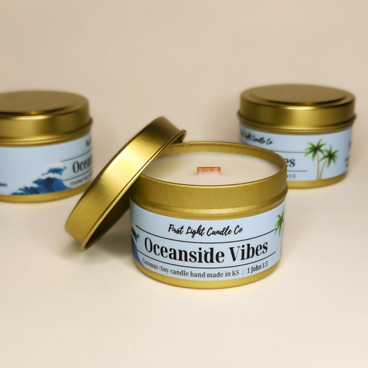 Oceanside Vibes- 4 ounce Coconut Soy Candle