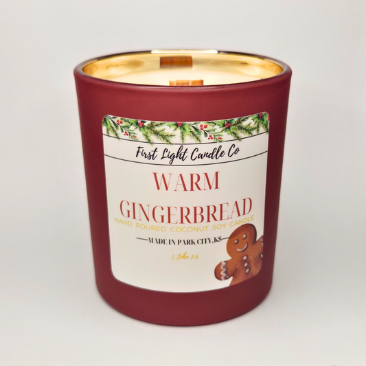 Warm Gingerbread - 8 ounce Coconut Soy Candle