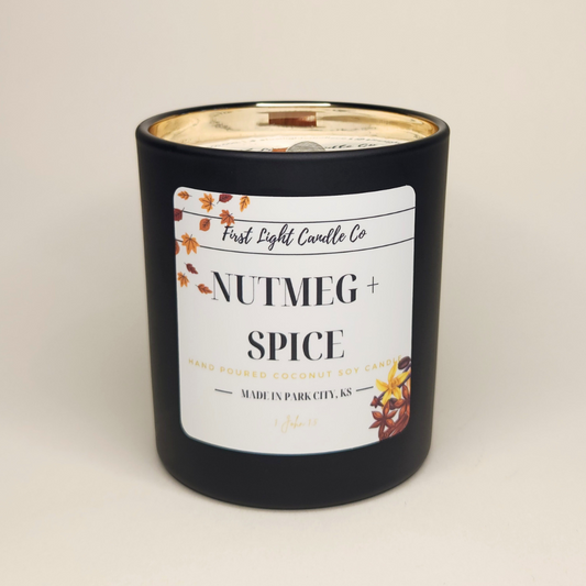 Nutmeg + Spice - 8 ounce Coconut Soy Candle