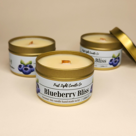 Blueberry Bliss- 4 ounce Coconut Soy Candles