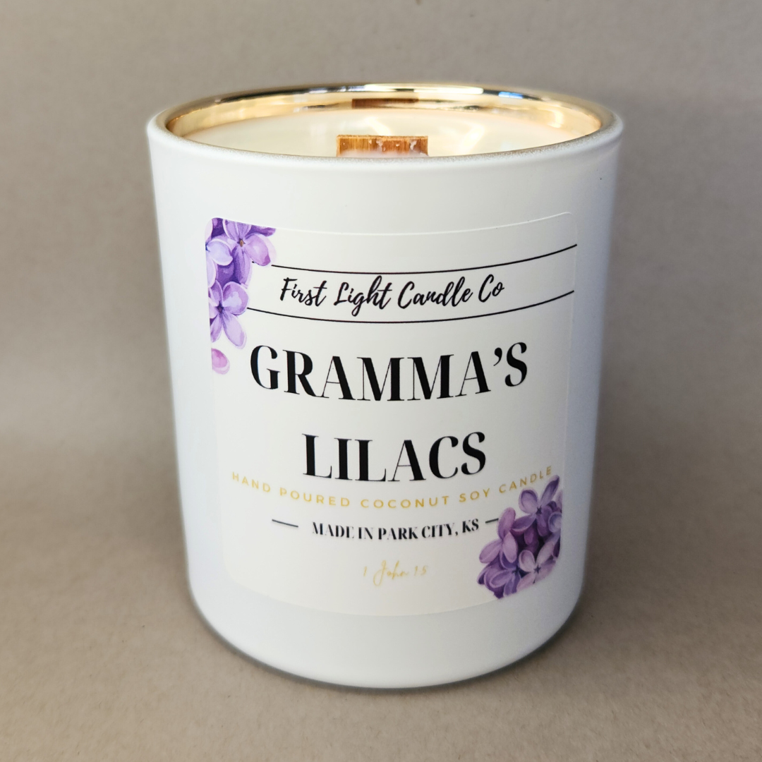 Gramma's Lilacs- 8 ounce Coconut Soy Candle