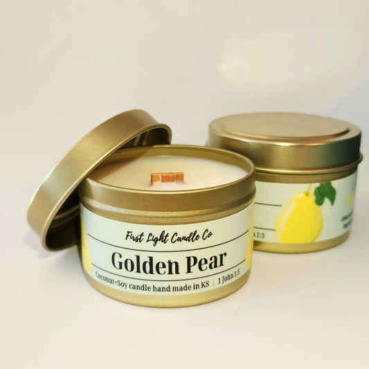 Golden Pear- 4 ounce Coconut Soy Candle